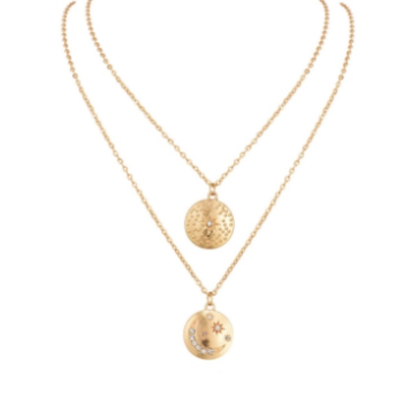 MOON-STAR LAYERED NECKLACE - Picture 2 of 3